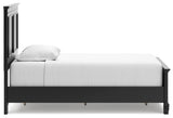 Lanolee Twin Panel Bed with Mirrored Dresser, Chest and Nightstand in Black from Ashley Furniture - Luna Furniture