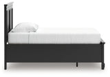 Lanolee Twin Panel Storage Bed with Dresser and Chest in Black from Ashley Furniture - Luna Furniture