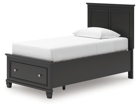 Lanolee Twin Panel Storage Bed with Dresser and Chest in Black from Ashley - Luna Furniture