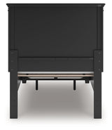 Lanolee Twin Panel Storage Bed with Dresser and Nightstand in Black from Ashley Furniture - Luna Furniture