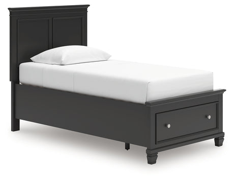 Lanolee Twin Panel Storage Bed with Dresser in Black from Ashley - Luna Furniture