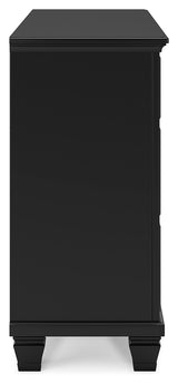 Lanolee Twin Panel Storage Bed with Dresser in Black from Ashley - Luna Furniture