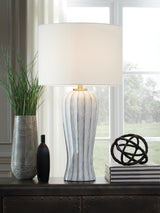 Lanwell Antique Gray Table Lamp from Ashley - Luna Furniture