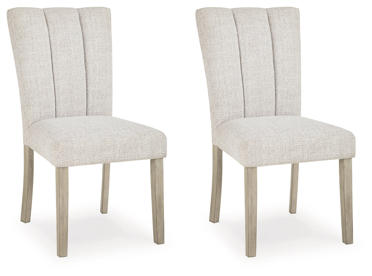 Larawyn Bisque Dining Chair, Set of 2 from Ashley Furniture - Luna Furniture