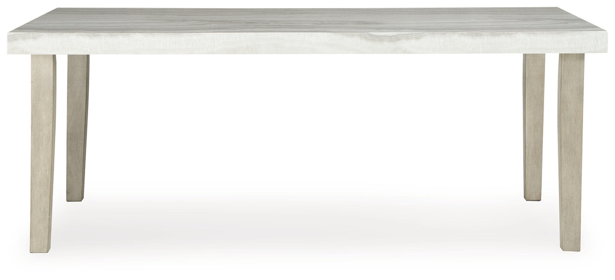 Larawyn Bisque Marble Top Dining Table from Ashley - Luna Furniture