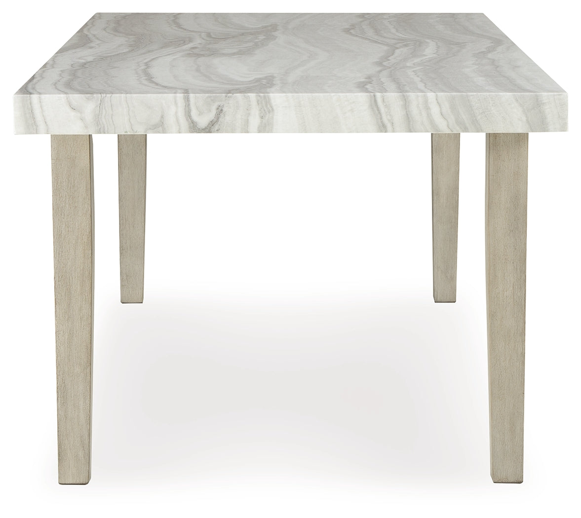 Larawyn Bisque Marble Top Dining Table from Ashley - Luna Furniture