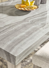 Larawyn Bisque Marble Top Dining Table from Ashley - Luna Furniture