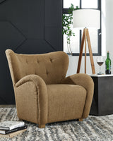 Larbell Camel Accent Chair from Ashley - Luna Furniture