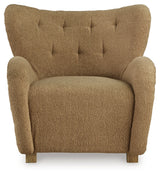Larbell Camel Accent Chair from Ashley - Luna Furniture