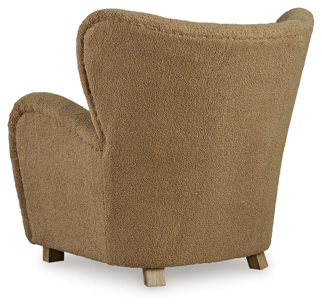 Larbell Camel Accent Chair from Ashley - Luna Furniture