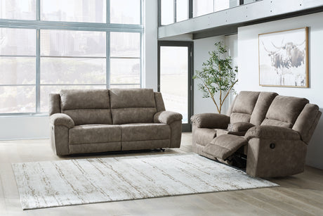Laresview Sofa and Loveseat in Fossil from Ashley - Luna Furniture