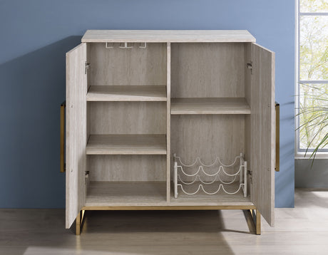 Larkin Faux-Marble Wine Cabinet from Steve Silver - Luna Furniture