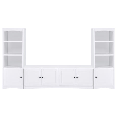 Laughlin White 3-Piece Entertainment Center TV Stand from Coaster - Luna Furniture
