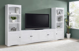 Laughlin White 3-Piece Entertainment Center TV Stand from Coaster - Luna Furniture