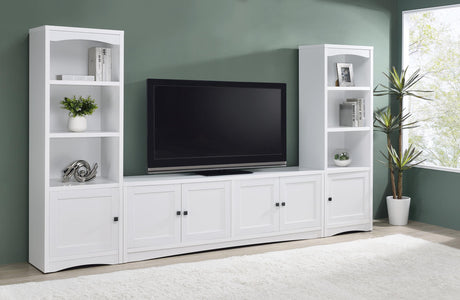 Laughlin White 3-Piece Entertainment Center TV Stand from Coaster - Luna Furniture