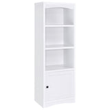 Laughlin White 3-Shelf Engineered Wood Media Tower from Coaster - Luna Furniture