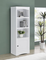 Laughlin White 3-Shelf Engineered Wood Media Tower from Coaster - Luna Furniture