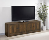 Laughlin Dark Pine 4-Door Engineered Wood 78" TV Stand from Coaster - Luna Furniture