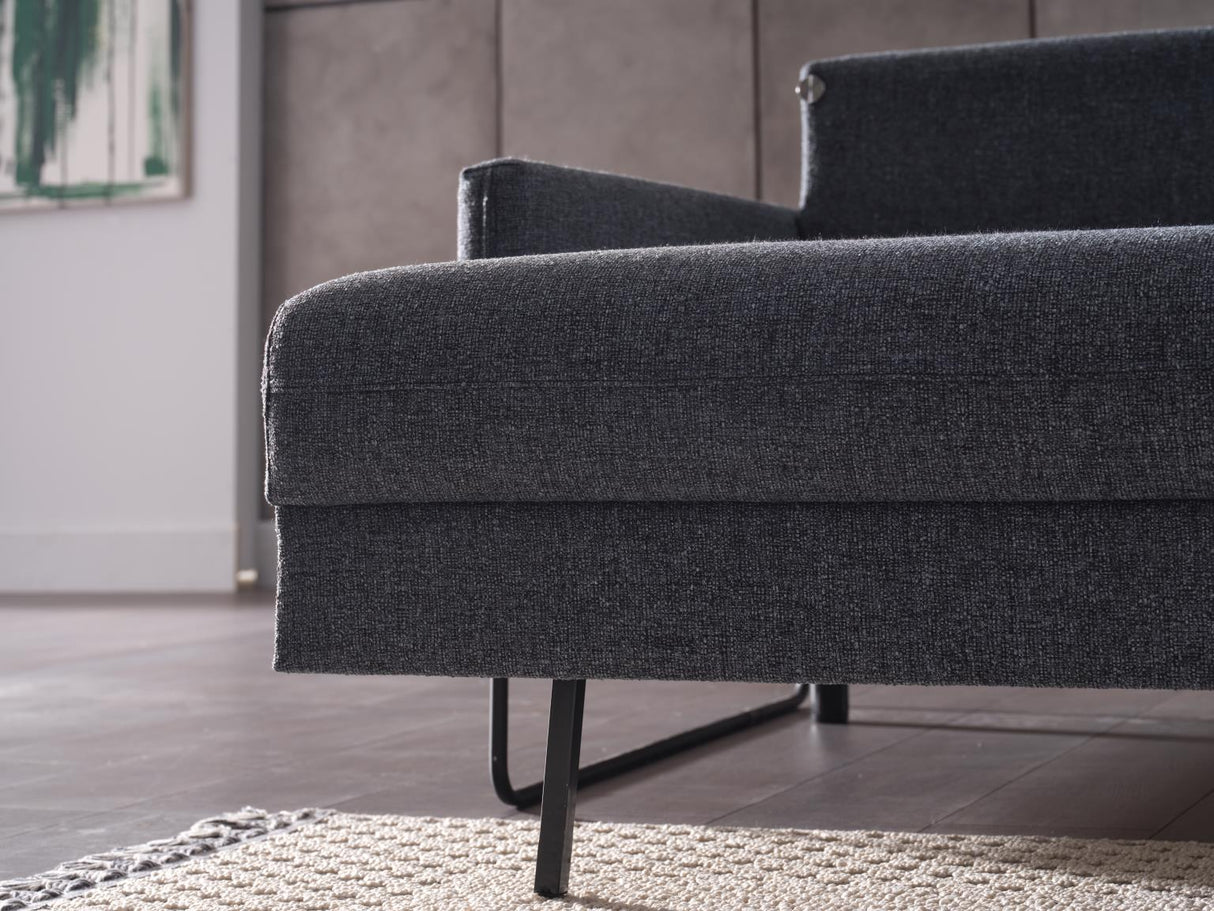 Laura Comfort Nasa Navy Blue 3-Seat Sleeper Sofa from Bellona - Luna Furniture