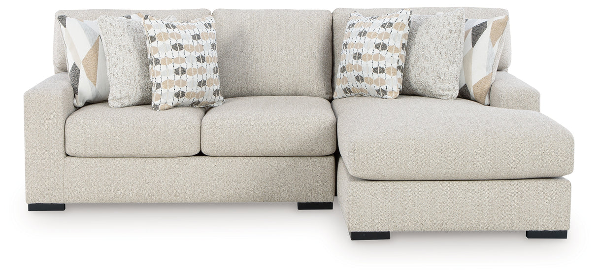 Laurelgrove Pebble 2-Piece RAF Sofa Chaise from Ashley - Luna Furniture