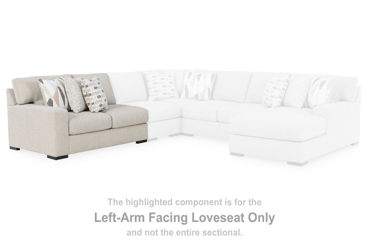 Laurelgrove Pebble Left-Arm Facing Loveseat from Ashley - Luna Furniture