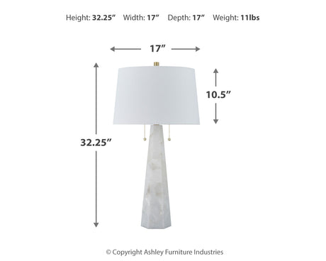 Laurellen 2-Piece Table Lamp Set in White from Ashley - Luna Furniture