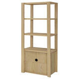 Laurelton Light Oak 3-Shelf Media Tower Tall Pier Cabinet from Coaster - Luna Furniture