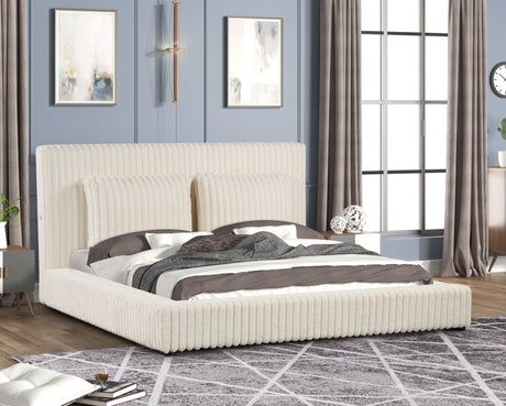 Lauren Beige King Platform Bed from Happy Homes - Luna Furniture
