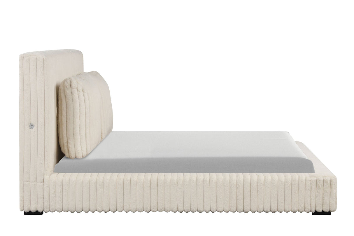 Lauren Beige Queen Platform Bed from Happy Homes - Luna Furniture
