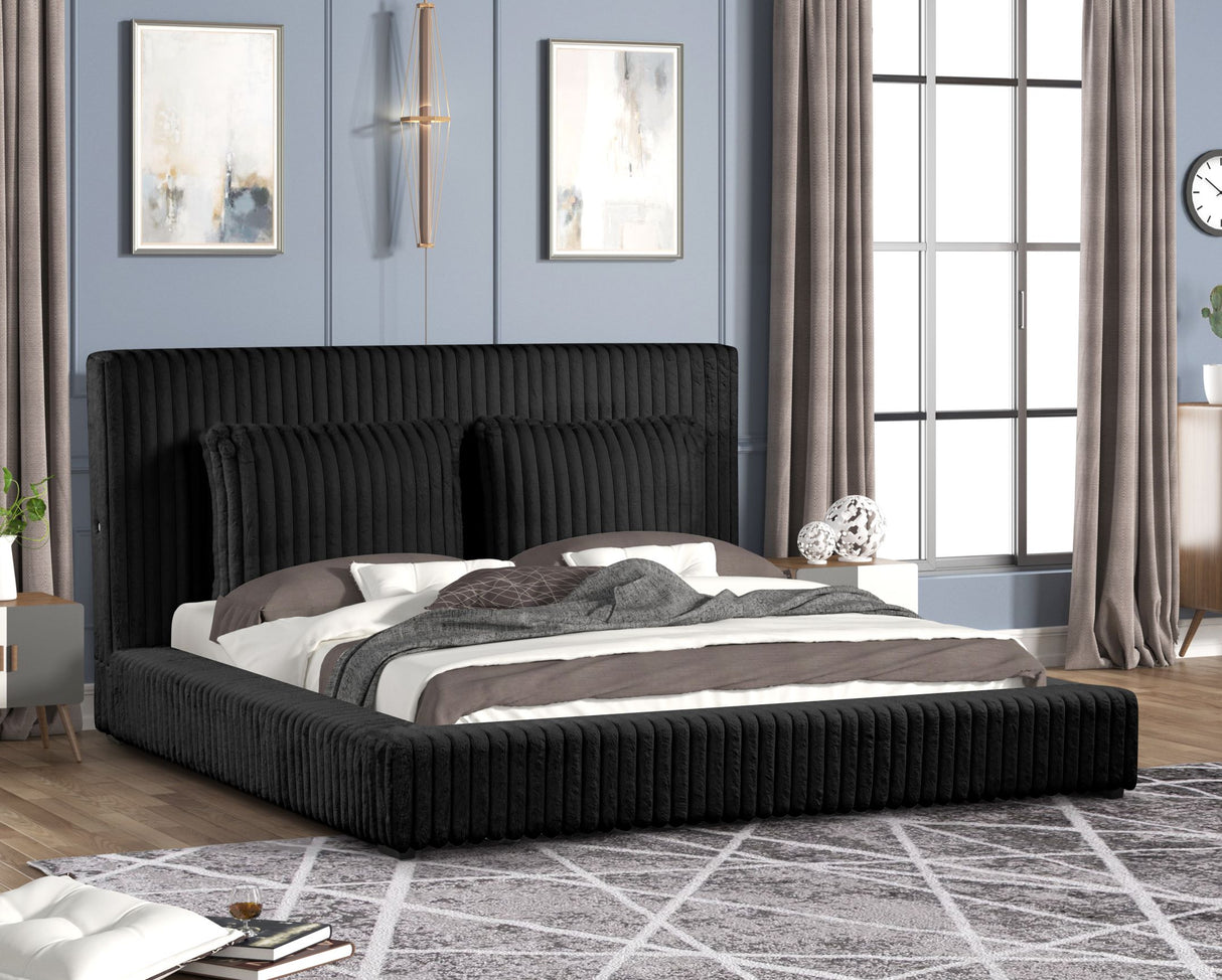 Lauren Black King Platform Bed from Happy Homes - Luna Furniture