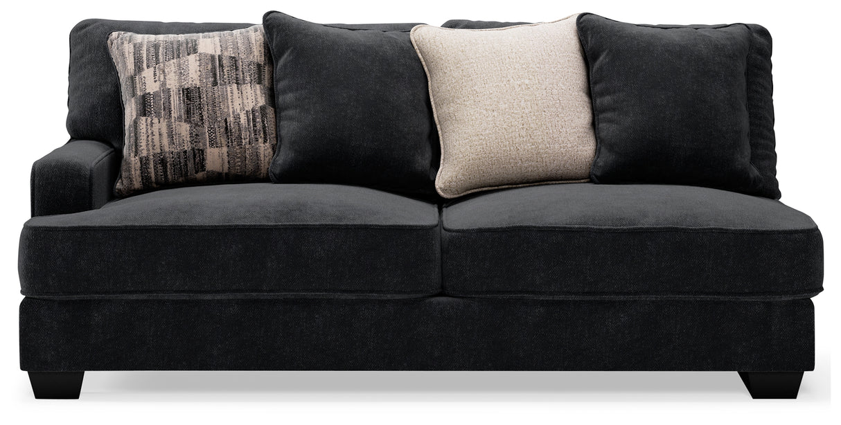 Lavernett Charcoal 5-Piece Sectional and Ottoman from Ashley - Luna Furniture