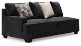 Lavernett Charcoal 5-Piece Sectional and Ottoman from Ashley - Luna Furniture
