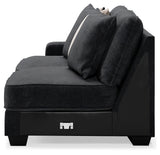 Lavernett Charcoal 5-Piece Sectional and Ottoman from Ashley - Luna Furniture