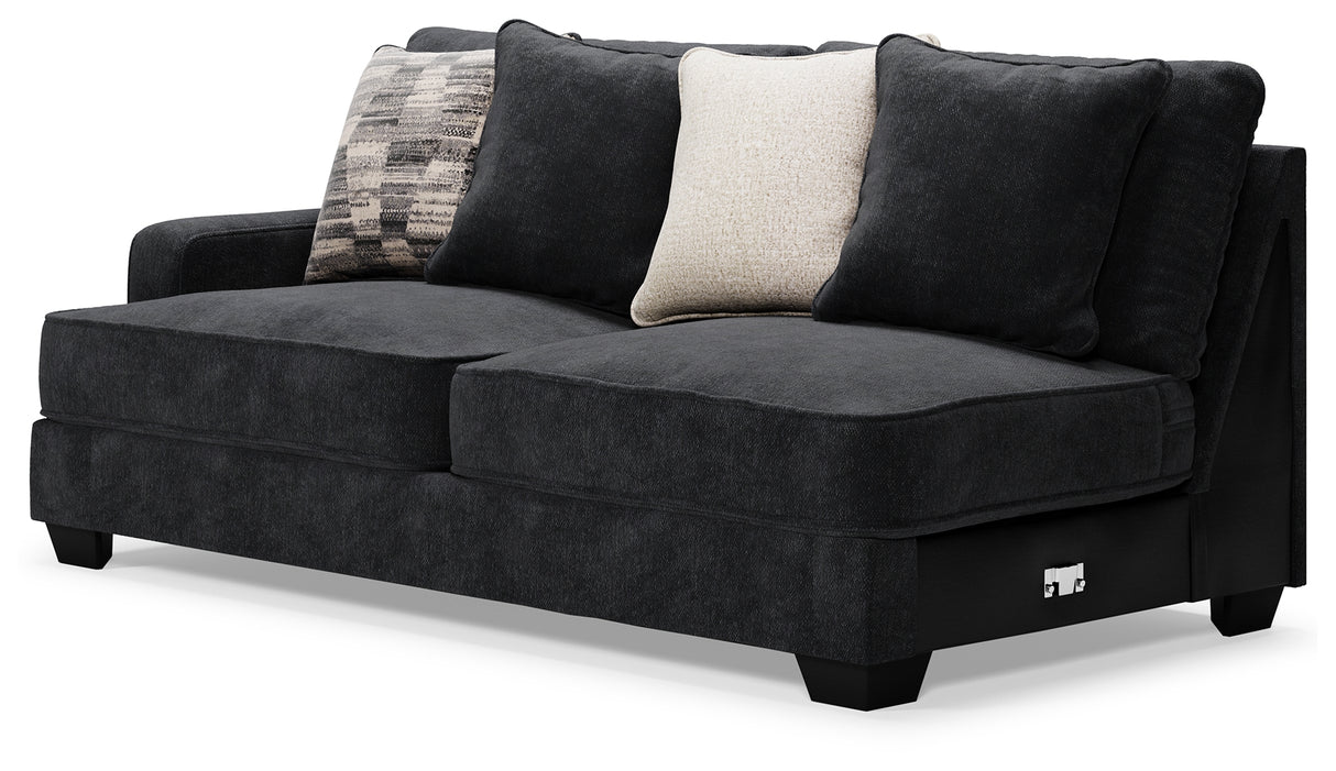 Lavernett Charcoal 5-Piece Sectional and Ottoman from Ashley - Luna Furniture