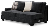 Lavernett Charcoal 5-Piece Sectional and Ottoman from Ashley - Luna Furniture