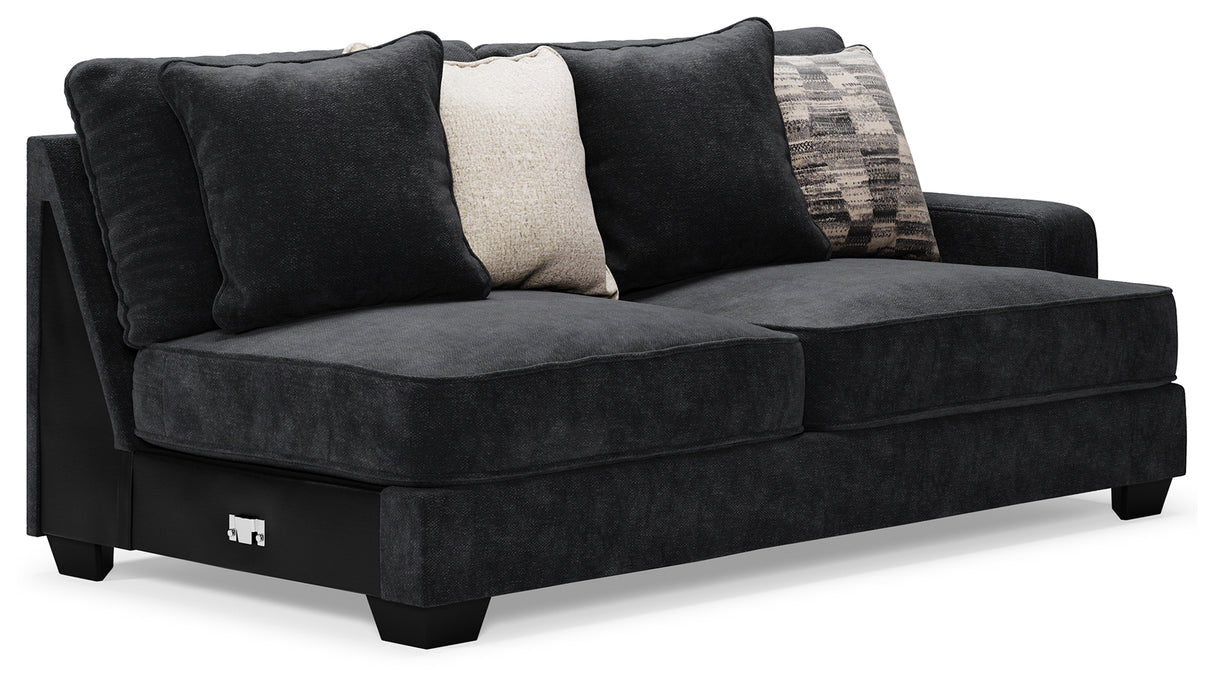 Lavernett Charcoal 5-Piece Sectional and Ottoman from Ashley - Luna Furniture