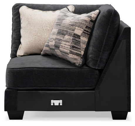 Lavernett Charcoal 5-Piece Sectional and Ottoman from Ashley - Luna Furniture