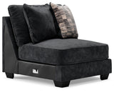 Lavernett Charcoal 5-Piece Sectional and Ottoman from Ashley - Luna Furniture