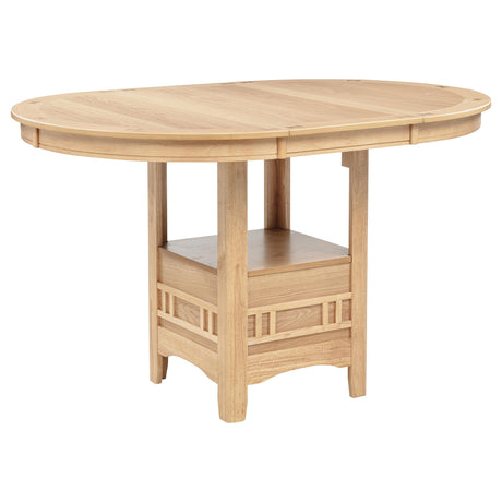 Lavon Light Oak 5-Piece Oval Counter Height Dining Set from Coaster - Luna Furniture