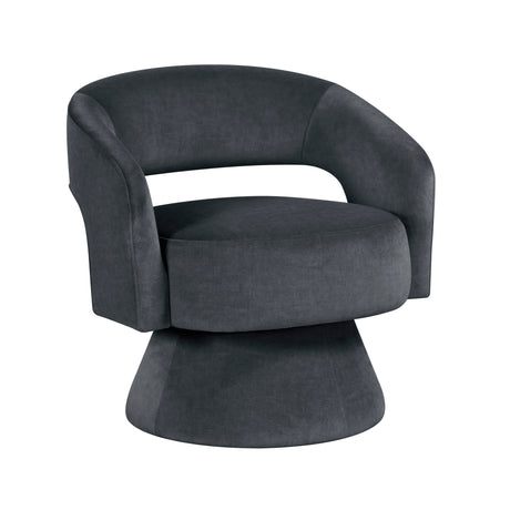 Lavon Dark Gray Swivel Chair from Homelegance - Luna Furniture