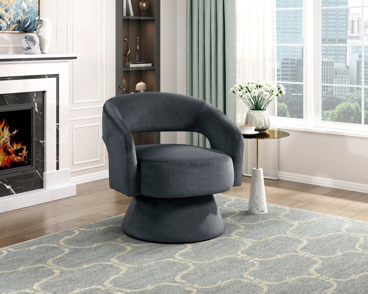 Lavon Dark Gray Swivel Chair from Homelegance - Luna Furniture