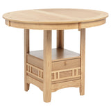 Lavon Light Oak Oval 60-inch Counter Height Extension Dining Table from Coaster - Luna Furniture