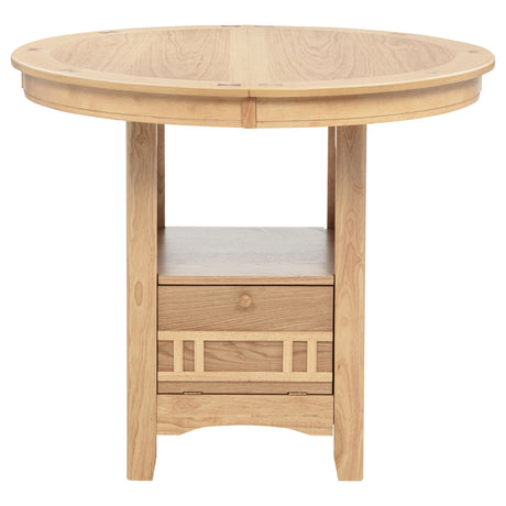 Lavon Light Oak Oval 60-inch Counter Height Extension Dining Table from Coaster - Luna Furniture