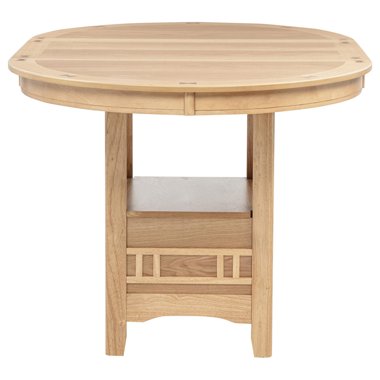 Lavon Light Oak Oval 60-inch Counter Height Extension Dining Table from Coaster - Luna Furniture