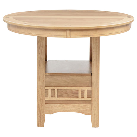 Lavon Light Oak Oval 60-inch Counter Height Extension Dining Table from Coaster - Luna Furniture