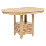 Lavon Light Oak Oval 60-inch Counter Height Extension Dining Table from Coaster - Luna Furniture