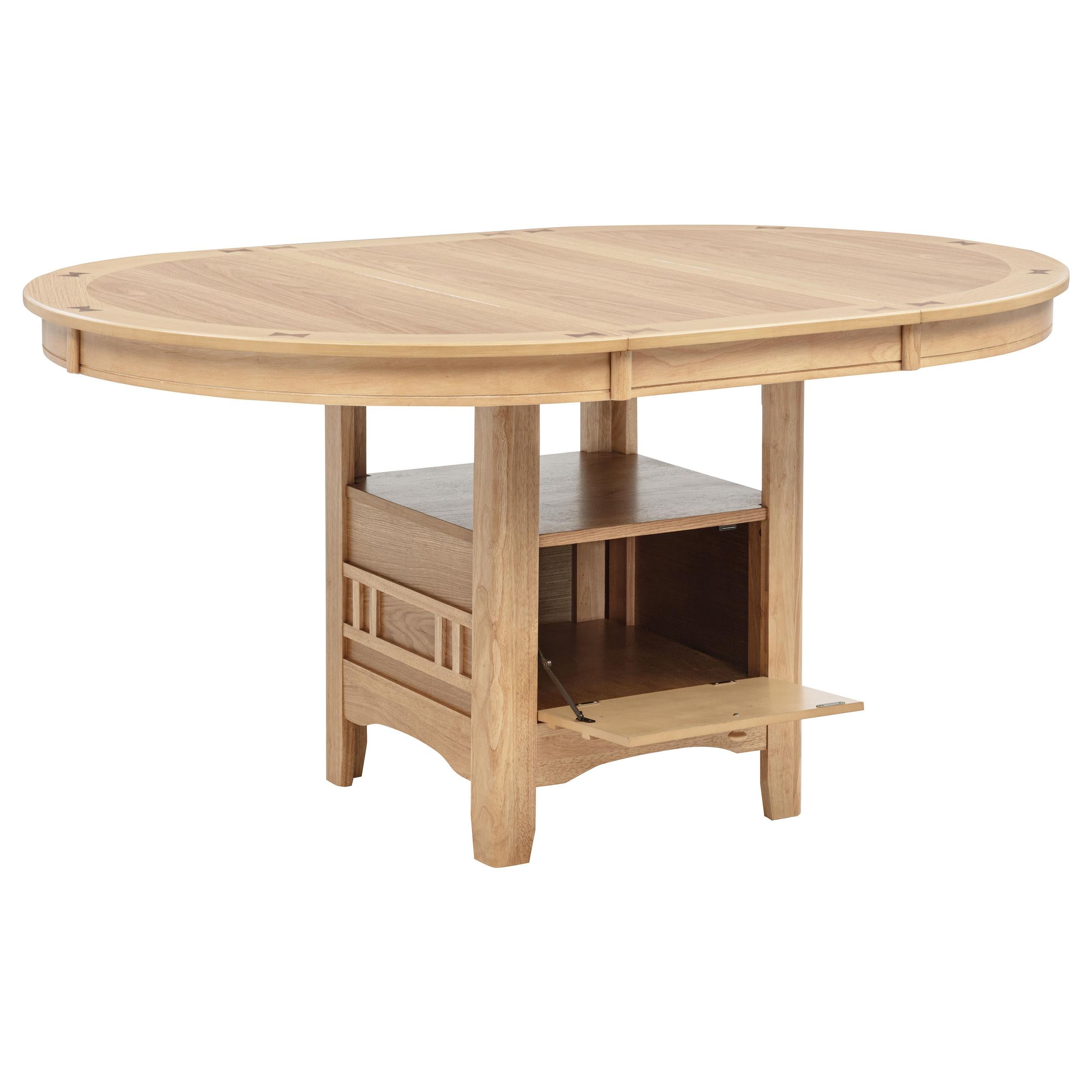 Coaster Lavon Light Oak Oval 60-inch Wood Extension Leaf Dining
