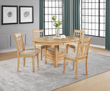 Lavon Light Oak Oval 60-inch Wood Extension Leaf Dining Table from Coaster - Luna Furniture