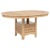 Lavon Light Oak Oval 60-inch Wood Extension Leaf Dining Table from Coaster - Luna Furniture