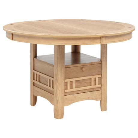 Lavon Light Oak Oval 60-inch Wood Extension Leaf Dining Table from Coaster - Luna Furniture